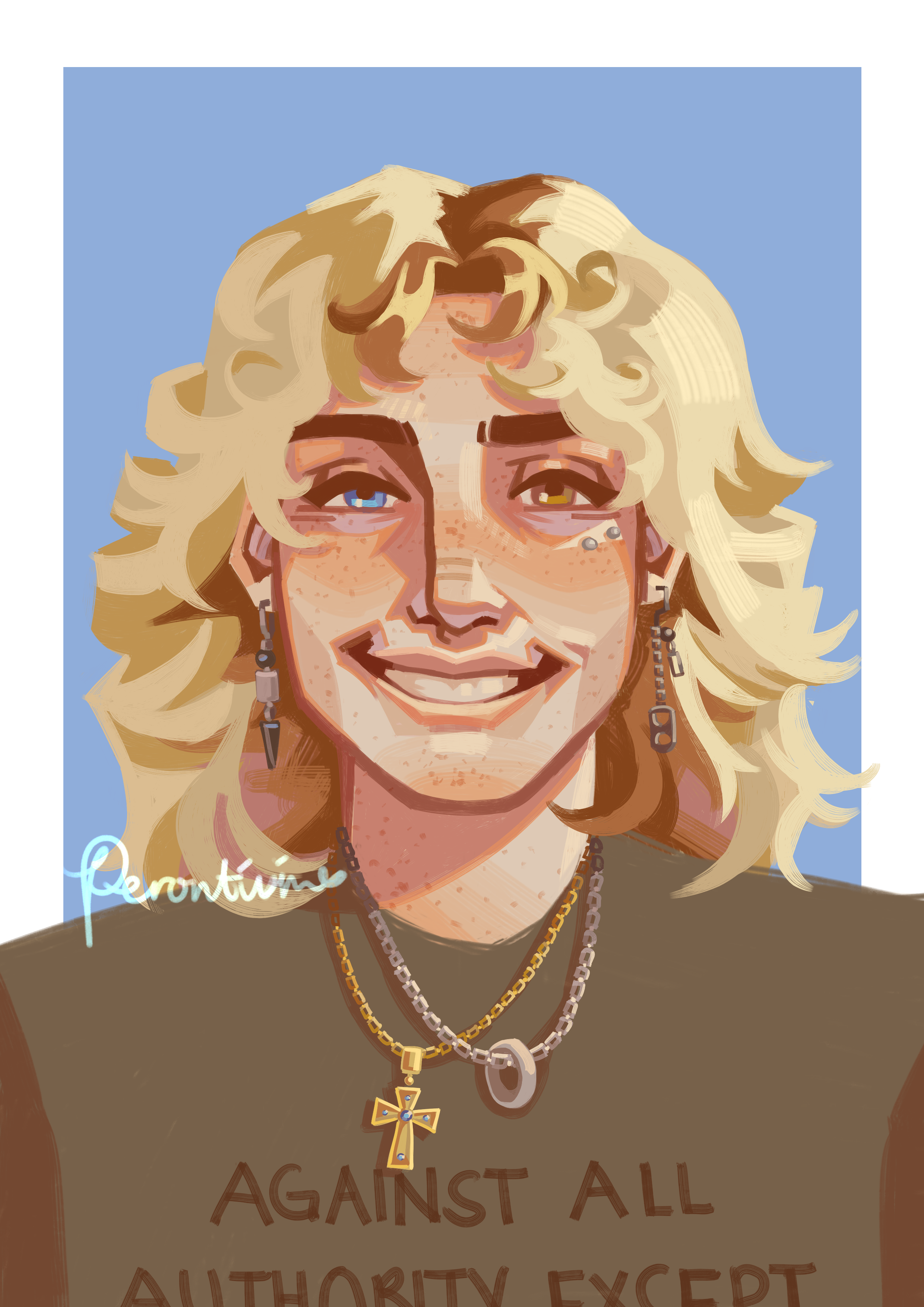 white(ish) boy spotted!!!! by peroviney on tumblr, commission for Palestine